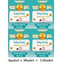 Baby&Baby Bebek Bakım Örtüsü 4 Paket x 30 Adet 120 Adet