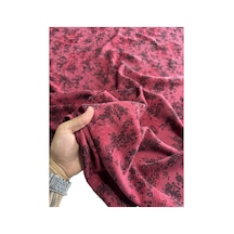 Jakarlı İpek Cupro Kumaş En 140 Cm Parlak Dökümlü Elbise, Gömlek, Kimono, Takım Ve Pantolon 1200 -11 Bordo Desenli
