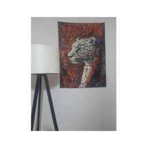 Etnik Kilim Ve Leopar Desenli Tasarım Duvar Halısı