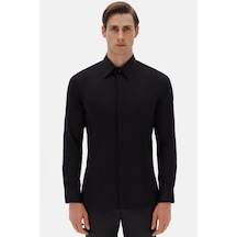 Twn Slim Fit Siyah Düz Gömlek 5ef02ee44343m Çok Renkli