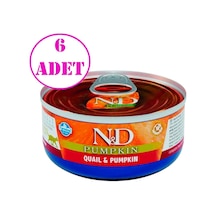 N&D Balkabaklı Tahılsız Bıldırcın Etli Yetişkin Kedi Konserve Mama 6 x 70 G
