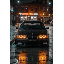 Bmw E36 Led Angel Halka Seti Amber Turuncu Far İçi Halka Takımı Premium Görünüm