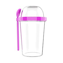 Zweikell Capsule Atıştırmalık Kabı Pembe 450 ML + 100 ML Pembe