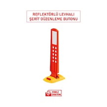 12206 Ub R Levhalı Şerit Düzenleme Butonu 60 26 16 Cm Reflektörlü Trafik Butonu