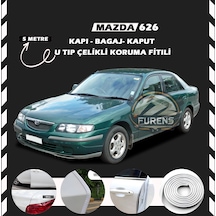 Mazda 626 Oto Araç Kapı Koruma Fitili 5metre Parlak Beyaz Renk