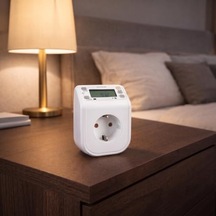 Cata Ct-9182 Zaman Ayarlı Dijital Priz, Lcd Ekranlı Haftalık Programlanabilir Akıllı Fiş, Enerji Tasarruflu Otomatik Zamanlayıcı Priz