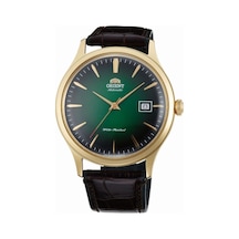 Orıent Tac08002f0 Kurmalı Otomatik Deri Kahverengi Yeşil Kadran Kristal Mineral 42 Mm Erkek Kol Saat Metalik