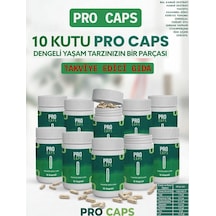 Procaps 10 Kutu X 15 Kapsül Takviye Edici Gıda Pro Caps Detox Için Çay Hediyesiyle