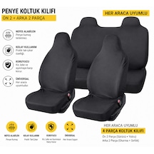 Oto Servis Kılıfı Penye Kılıf Siyah Universal Ön Ve Arka Koltuk Kılıfı Penye Universal