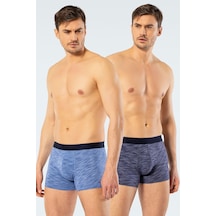 Cacharel Erkek 2'li Inkjet Melanj Boxer 1324/lacivert-indigo Çok Renkli