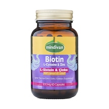 Mindivan Biotin & L-Sistein & Çinko 60 Kapsül 500 MG