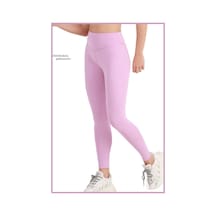 Missmaral Kadın Llla Yüksek Bel Toparlayıcı Tayt Tam Boy Dalgıç Örme Kumaş Casual & Comfort 102101 Lila