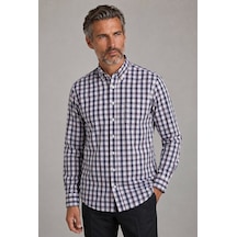 Bisse Bej Regular Fit Pamuk Uzun Yaka Gömlek Gmeks252126 E07