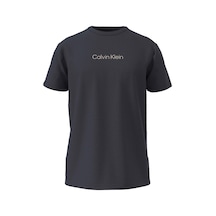 Calvin Klein Erkek Marka Logolu Pamuklu Bisiklet Yakalı Nem Emici Kumaşlı Şık Görünümlü Günlük Kullanıma Uygun Mavi T-shirt 000nm2748e Ccı