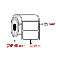 25X50 Barkod Etiketi Eko Termal  1 Adet1000 Sarım 25x50