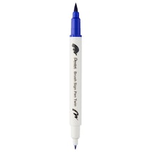 Pentel Brush Sing Pen Twin Çift Taraflı Fırça Uçlu Kalem Mavi