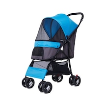 Eurodog - 684 - Katlanabilir Köpek Arabası Mavi - Csmo-tex - 67x47x98 Cm