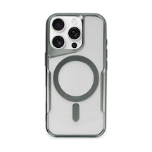 Newface - 801 - İphone 16 Pro Kılıf Boyi Magsafe Silikon Kapak - Csmo-tex - - Yeşil