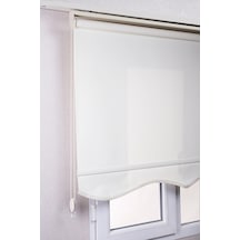 Etekli Ekru Mat Polyester Kaliteli Güneşlik Stor Perde