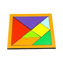 Giftölye Ahşap Renk Tangram 11x11 Cm -