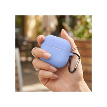 Samsung Uyumlu Galaxy Buds 3 Kılıf Askı Aparatlı Mat Silikon Mavi Çok Renkli