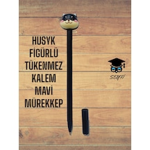 Husyk Figürlü Tükenmez Kalem Mavi Mürekkep Siyah