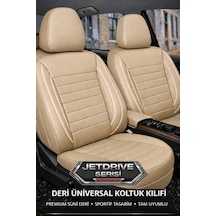 Nissan Primera Sedan 2002-2008 Aracınıza Uyumlu Jetdrive Deri Koltuk Kılııfı Bej