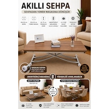 Juppo Üst Tabla Mdf Ceviz Oval Köşe Alt Krom İçe K