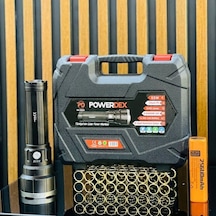 55 Watt 5500 Lümen Profesyonel Büyük Şarjlı El Feneri Pd-13000 Siyah