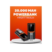 Bay 20.000 Mah Powerbank 22.5w Hızlı Şarj, Çok Kablolu, Dijital Göstergeli Najmaddin Diğer