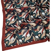 Mim Eşarp Vav İpek Kadın Micro Twill Sport Desenli Eşarp Bordo