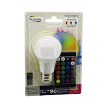 Uzaktan Kumandalı Led Ampul - Rgb Renkli - E27 Duy 10 Parça Siyah