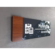 Wooden Serisi Muhasebe Yönlendirme Tabelası