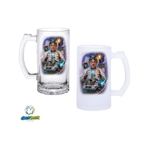 Geleceğe Dönüş Kulplu Bira Bardağı Buzlu Veya Şeffaf Seçenekli 0294