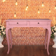 Roys Ahşap 100 Cm Çekmeceli Pembe Eskitme  Dresuar Ahşap