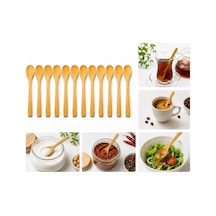 Kaşık Seti Doğal Bambu Mini Ahşap Servis Ve Karıştırma Kaşığı Baharat, Bal, Reçel, Sos, Tatlı Ve Kahve