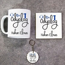 Odyolog Hediye Seti Kupa Bardak+Altlık+Anahtarlık