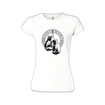 Boxing - Eldiven Beyaz Kadın Tshirt 001
