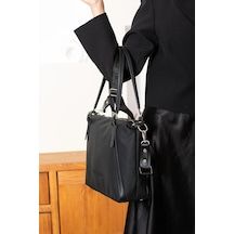 Just Polo Kadın Siyah Büyük Boy Lakost Kumaş El Ve Omuz Çantası P346037mh 59200822