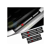 Seat Cordoba Logo Karbon Kapı Eşiği Koruma Oto Sticker 4 Parça