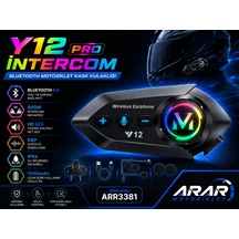 Y12 Pro İntercom Bluetooth Motosiklet Kask Kulaklığı-arr3381