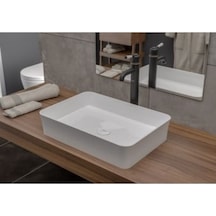 Bocchi Slim Line Dikdörtgen Lavabo 55 x 38 CM Beyaz 1476-001-0125