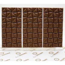 Dark Brown Sütlü Gerçek Tablet Çikolata El Yapımı Bar Çikolata 3 x 100 G