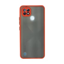 Realme C21 Uyumlu Kılıf Montreal Silikon Kapak - Kırmızı
