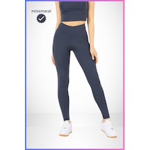 Missmaral Slim Fit Tayt Yüksek Bel Toparlayıcı Antrasit Spor Model Flatlock Dikiş Detaylı Oslo 1090 Antrasit