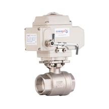 Unox Dn65 - 2 1/2" 220 V Ac Elektrikli Aktüatörlü Dişli Küresel Vana 2 Parçalı