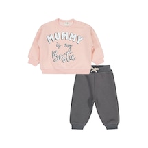 Civil Baby Mummy İs My Bestie 6-18 Ay Takım - Pembe Açık Pembe