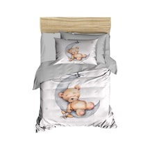 Yenidoğan Unisex Bebek Nevresim Takımı Pamuklu Uykucu Ayıcık