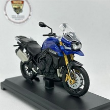 Triumph Explorer 1:18 Ölçek Diecast Motosiklet Model Lisanslı Metal Maket Oyuncak & Biblo