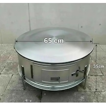 65 Cm Ekmek-yufka-katmer-gözleme-bazlama Tandırı Kalın-çıkarılabilir- Üst Sac Çift Kat Ekmeği Yakmaz Galvaniz